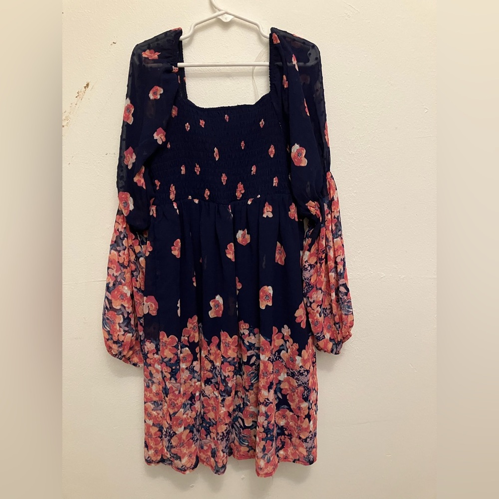 Speechless Kids Navy and Pink Dress - Girls size 8